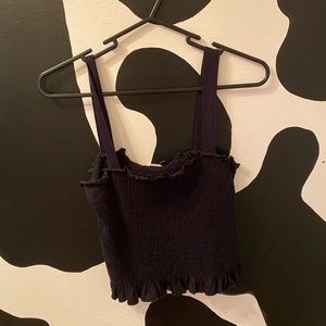 Black Cropped Tank Top